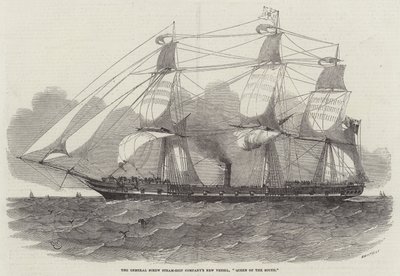 Das neue Schiff der General Screw Steam-Ship Company, Queen of the South von Edwin Weedon